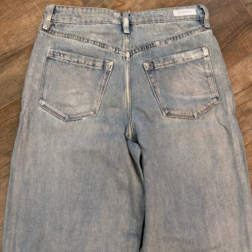 Blank NYC The Franklin Ribcage Wide Leg Womens 27 Metallic Silver Coated Grunge - Picture 5 of 11